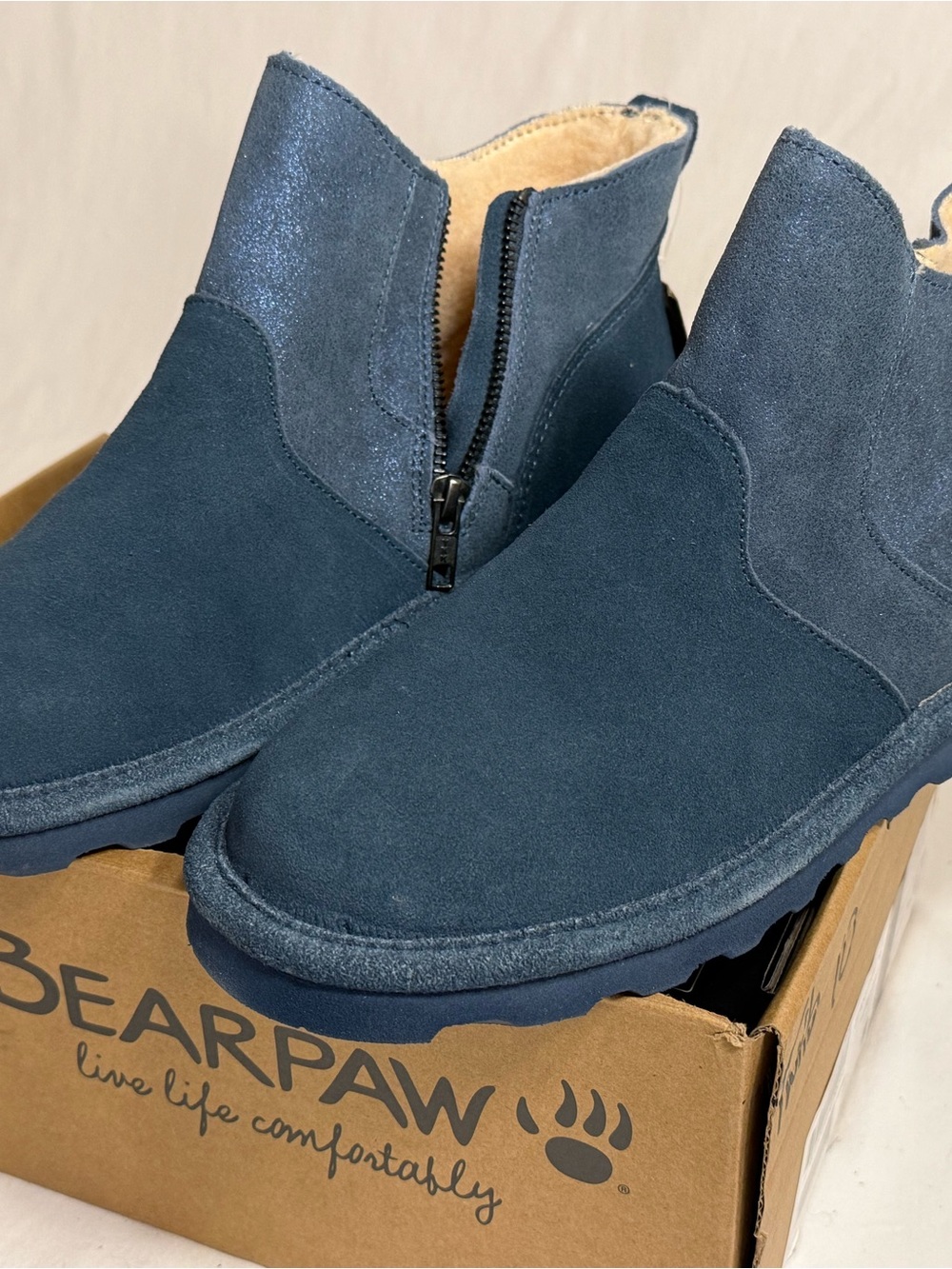 BearPaw “Twila” Suede Zip Boots